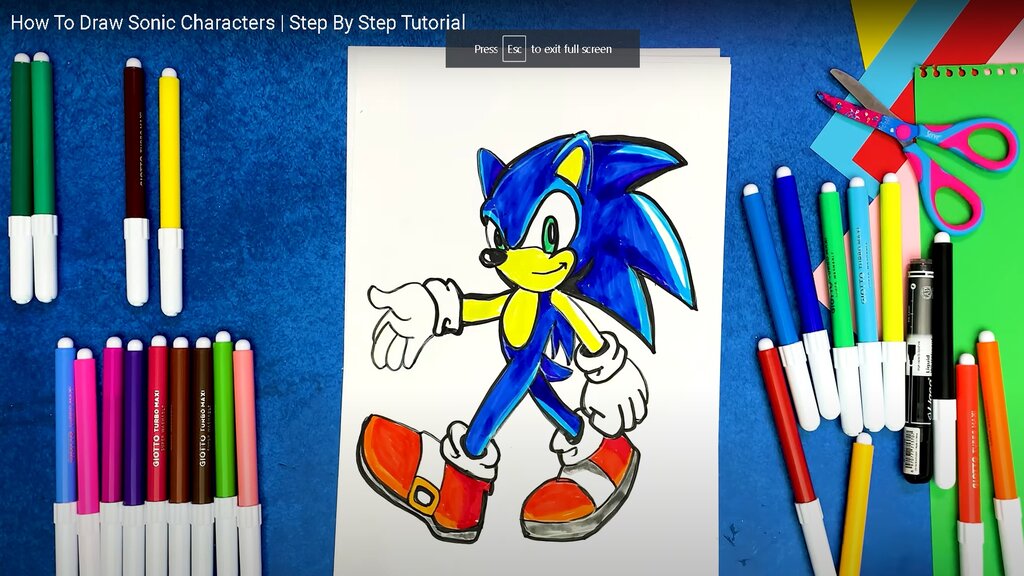 How To Draw Sonic Characters step by step