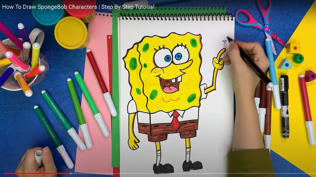 How To Draw SpongeBob Simply
